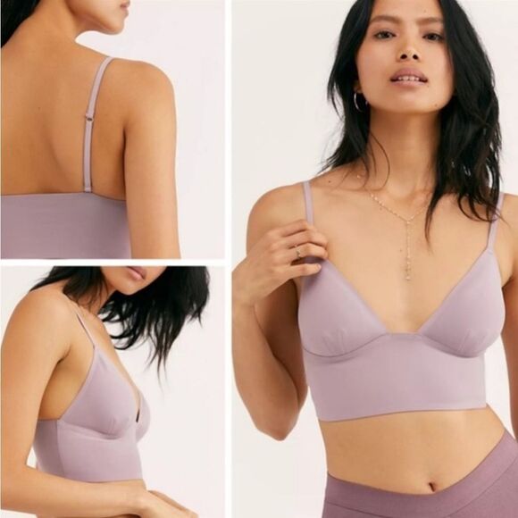 FREE People Sage Longline Neo Bra/bralette In Amethyst Size Xs: 32a/32b Nwt. - Picture 1 of 7